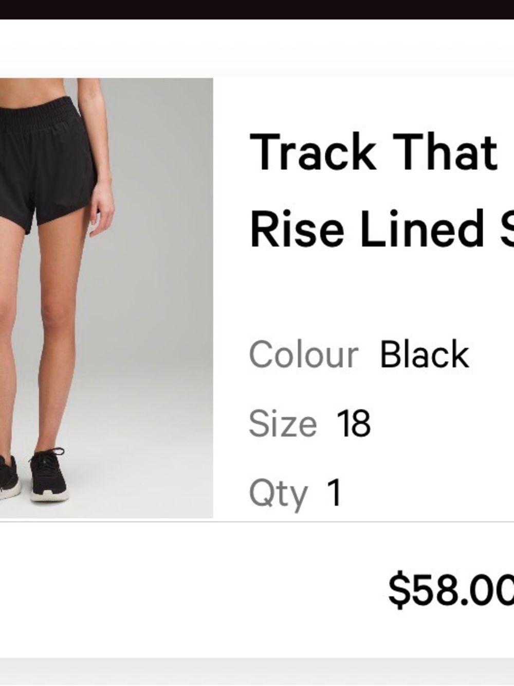 lululemon athletica Black Track That Rise-Lined Women's Shorts